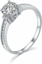 MOISS Elegáns ezüst gyűrű átlátszó cirkónium kővel R00006 53 mm