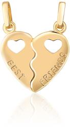 JVD Aranyozott szív alakú medál Best Friends SVLP0811XH2GO00
