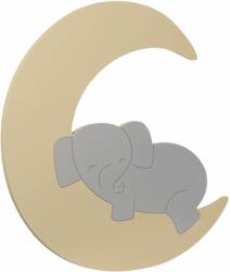 SHOPIENS Luna LED lámpa Shopiens® elefánttal, gyerekszobába, fa, 28 x 30 cm (ASH0306)