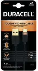 DURACELL Cablu Duracell USB-A to USB-C 1mBlack "USB6061A (USB6061A)