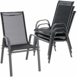 Garthen Set de 4 scaune de grădină stivuibile - 55 x 72 x 97 cm (ZGC34435_SL04)