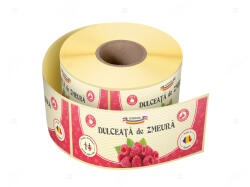 Label Print Etichete personalizate pentru borcane, Dulceata zmeura, 54x144 mm, 500 etichete rola (06905631024301)