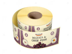Label Print Etichete personalizate pentru borcane, Dulceata cirese amare, 54x144 mm, 500 etichete rola (06905631023701)