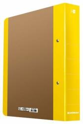 DONAU Gyűrűs könyv, 2 gyűrű, D alakú, 50 mm, A4, karton, DONAU "Life", neon sárga (D3835S) - tutitinta