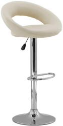 Scaun bar, înălțime reglabilă, rotativ, suport picioare, piele ecologica, crem, ABS 151