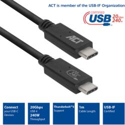 ACT AC7431 USB4 20Gbps connection cable C male - C male 1m USB-IF certified (AC7431)