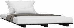 vidaXL Fekete Tömör Fenyőfa Ágykeret - 90x190 cm (824592)