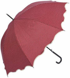  CLEEF. JZUM0058R Pöttyös esernyő hullámos szélű, átmérő 98cm, piros (VI872o898oo4356)