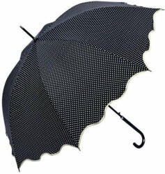  CLEEF. JZUM0058Z Pöttyös esernyő hullámos szélű, átmérő 98cm, fekete (VI872o898oo437o)