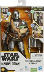 Hasbro Figurina Star Wars Galactic Action - The Mandalorian & Grogu, 30 cm (H21042) Figurina