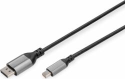 ASSMANN DB-340106 DisplayPort apa - Mini DisplayPort apa Kábel 1m - Szürke (DB-340106-010-S)