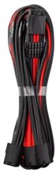 CableMod Cablu prelungitor CableMod PRO ModMesh 12VHPWR StealthSense , 3x8-pini PCI-e, 45cm, black/red, CM-PCAB-16P3-N45KKR-5PK-R-SS