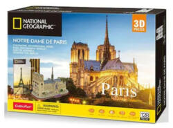 CubicFun CubicFun DS0986 Nat. Geo 3D puzzle - Párizs, Notre-Dame fotóalbummal (128 db) (DS0986)