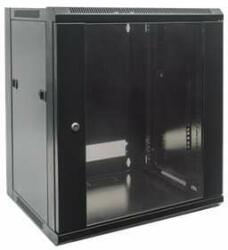 Manhattan Intellinet fali szekrény, 19, 9U/600mm, üvegajtó, egyszekciós, fekete (711791) - pepita