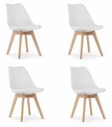 ARTOOL Set 4 scaune stil scandinav, Artool, Mark, PP, lemn, alb, 49x43x82 cm (3316_1S)