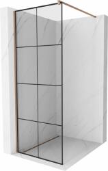 Mexen Kiotó Walk-in Zuhanyfal - 90x200 cm - Fekete/Rózsaarany (5907709132801)