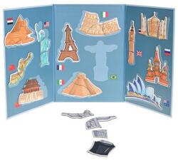 MIKRO Puzzle monumente lumii magnetice 35 piese (MI81304) Joc de societate