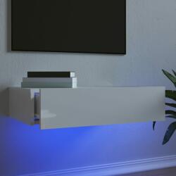 vidaXL magasfényű fehér TV-szekrény LED-lámpákkal 60x35x15, 5 cm (842894) - vidaxl