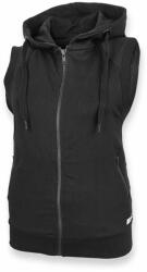 Dressa ujjatlan cipzáros kapucnis női pulóver - fekete (d151152)