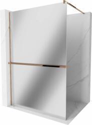 Mexen Kioto+ Walk-in Zuhanyfal - 70x200 cm - 8 mm Üveg - Rózsaszín Arany (5907709177833)