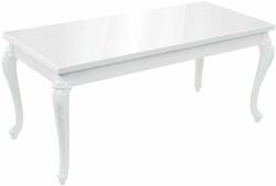 vidaXL Magasfényű fehér étkezőasztal 179 x 89 x 81 cm (246958) - pepita