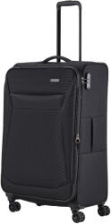 Travelite Chios fekete 4 kerekű bővíthető nagy bőrönd (80049-01)