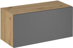 TEMPO KONDELA Felső szekrény, artisan tölgy/szürke matt, LANGEN G80K - kondela