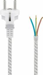 Goobay Cablu alimentare Schuko la fire deschise brodat 3m, Goobay G50504 (G50504)