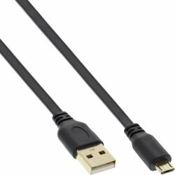 InLine Cablu USB 2.0-A la micro USB-B flat T-T 3m, InLine IL31730F (IL31730F)