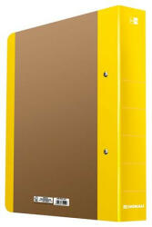DONAU Gyűrűs könyv, 2 gyűrű, D alakú, 50 mm, A4, karton, DONAU "Life", neon sárga (D3835S) - fapadospatron