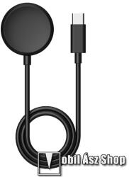 Okosóra USB töltő - FEKETE - Type-C csatlakozó, mágneses, 1m hosszú - Google Pixel Watch