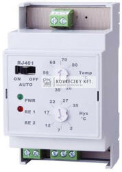  RJ401 Hőmérséklet kapcsoló, 20. . . 80°C, hiszterézis: 2-35°C, 230V, IP20 (RJ401)