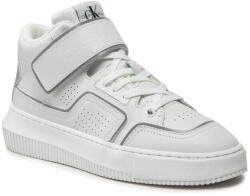Calvin Klein Сникърси Calvin Klein Jeans Chunky Cupsole Laceup Mid M YW0YW00811 White/Silver 0LC (Chunky Cupsole Laceup Mid M YW0YW00811)