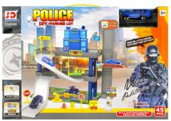 Mega Creative Parkológarázs rendőrség készlet elemre