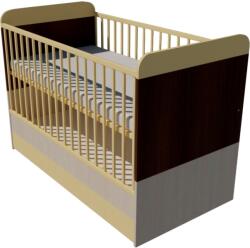  Ákos Trio baba kiságy 140×70 cm - Világos sonoma/bézs/mokka