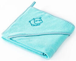 Kapucnis fürdőlepedő 80*80 cm - viziló türkiz