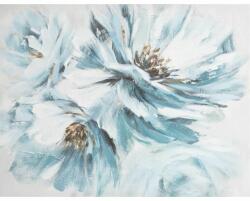 Eurofirany Virágos növényt ábrázoló kézzel festett falikép 367 Fehér/kék 60x80 cm