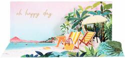  Popshots képeslap, panoráma, Beach, tengerpartos (A397)