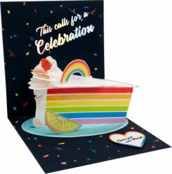  Popshots képeslap, négyzet, Rainbow Cake (PS1413)