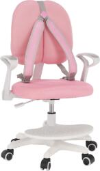 TEMPO KONDELA Növekvő szék alappal és pántokkal, rózsaszín/fehér, ANAIS - szenzaciooo