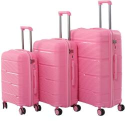 Dollcini Világjáró Bőrönd Szett - Könnyű és Erős Utazóbőröndök - 3 db - Fukszia (357912-230D)