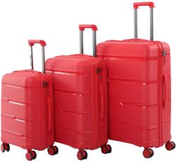 Dollcini Dollcini, Világjáró Bőrönd 3db set, 28"24"20", divat, Könnyű, erős - 3 db - piros (357912-236D)