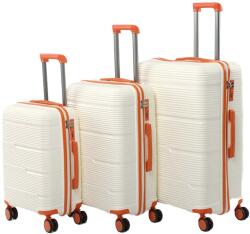 Dollcini Világjáró Bőrönd Szett - Könnyű és Erős Utazóbőröndök - 3 db - Fehér (357912-232D)
