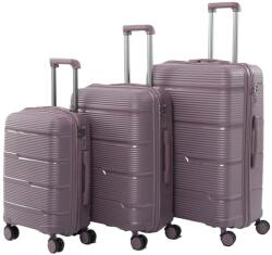 Dollcini Világjáró Bőrönd Szett - Könnyű és Erős Utazóbőröndök - 3 db - Lila (357912-233D)