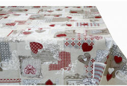 Mondo Italia, s. r. o Piros szívek patchwork terítő