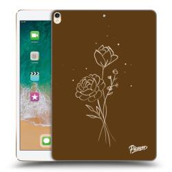 Picasee Husă neagră din silicon pentru Apple iPad Pro 10.5" 2017 (2. gen) - Brown flowers