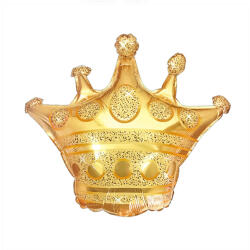 PartyPal Arany korona, fólia lufi, 40x37 cm, levegővel