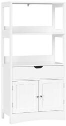 VASAGLE Gardróbszekrény, fürdőszoba szekrény, fehér 60x32x122cm (BBC64WT)