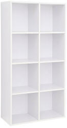 VASAGLE Könyvespolc, tárolópolc, fehér 65x30x129cm (LBC24WT) - deco24
