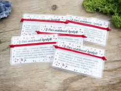 R. M. ékszer Kabbala védelmező vörös microcord karkötő kártyával 5 dbos csomag (14378RM5)